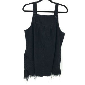 vintage MARILYN TOGS corduroy overall jumper top black 80s 90s boho 16 women's